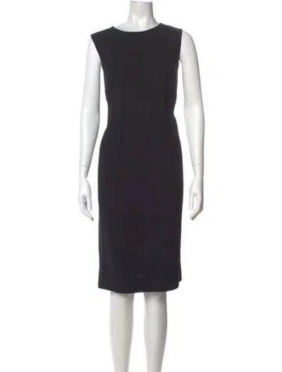 Pre-owned Akris Wool Midi Length Dress In Black