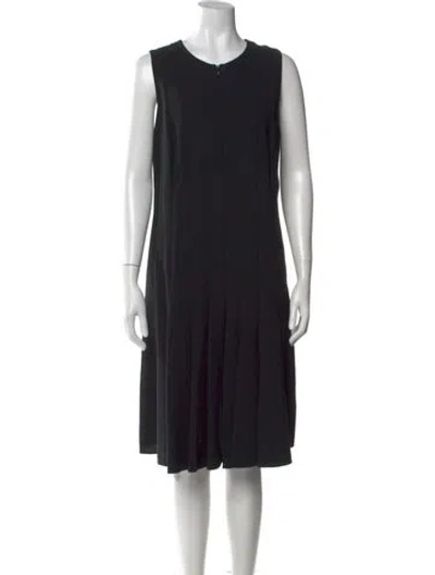 Pre-owned Akris Wool Midi Length Dress In Black