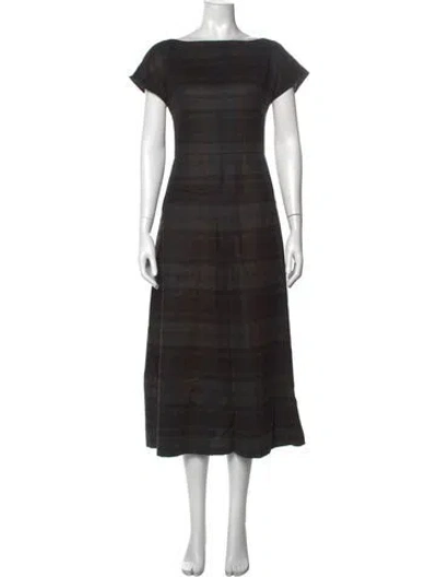 Pre-owned Akris Wool Midi Length Dress In Black