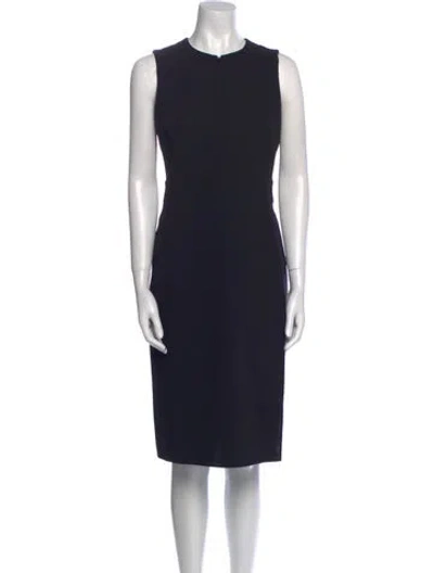 Pre-owned Akris Wool Midi Length Dress In Blue