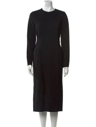 Pre-owned Akris Wool Midi Length Dress In Blue