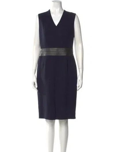 Pre-owned Akris Wool Midi Length Dress In Blue