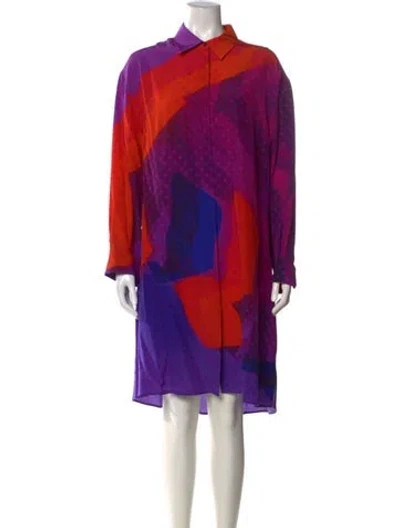 Pre-owned Akris Wool Midi Length Dress In Blue