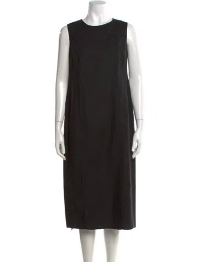 Pre-owned Akris Wool Midi Length Dress In Blue