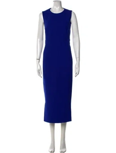 Pre-owned Akris Wool Midi Length Dress In Blue
