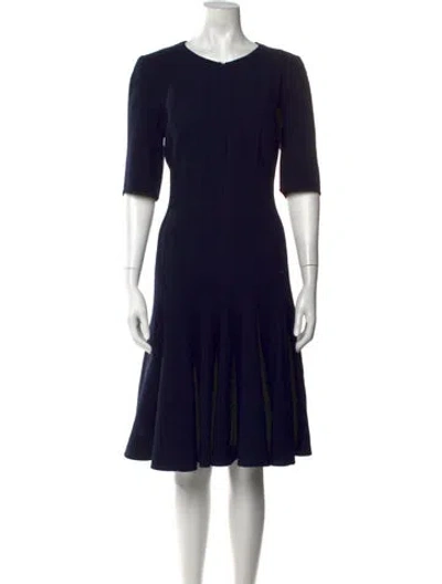 Pre-owned Akris Wool Midi Length Dress In Blue