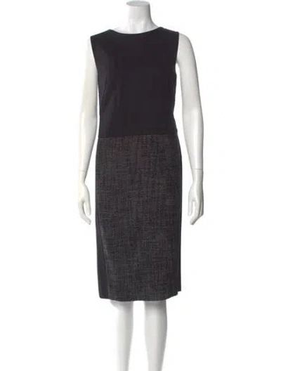 Pre-owned Akris Wool Midi Length Dress In Gray