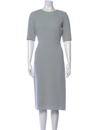 Pre-owned Akris Wool Midi Length Dress In Gray
