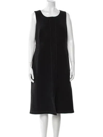 Pre-owned Akris Wool Midi Length Dress In Green