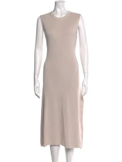 Pre-owned Akris Wool Midi Length Dress In Neutral