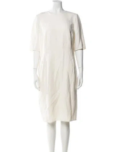 Pre-owned Akris Wool Midi Length Dress In Neutral