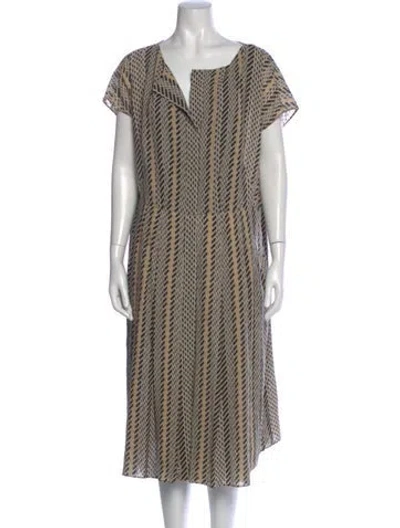 Pre-owned Akris Wool Midi Length Dress In Neutrals