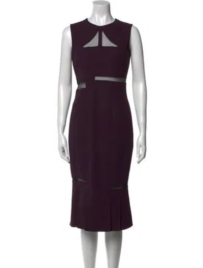 Pre-owned Akris Wool Midi Length Dress In Purple