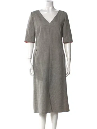 Pre-owned Akris Wool Midi Length Dress W/ Tags In Black