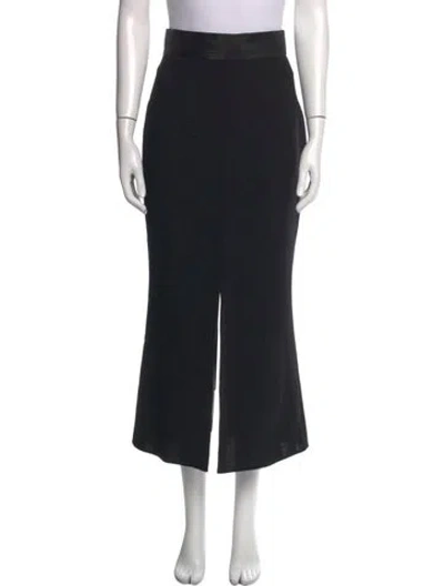 Pre-owned Akris Wool Midi Length Skirt In Black
