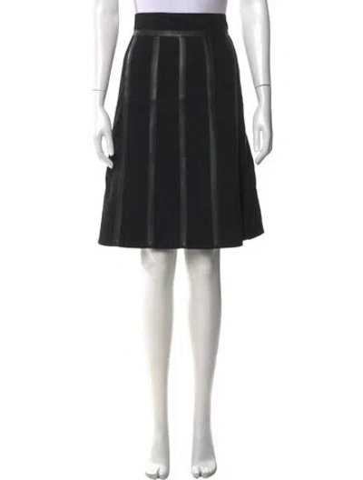 Pre-owned Akris Wool Midi Length Skirt In Black