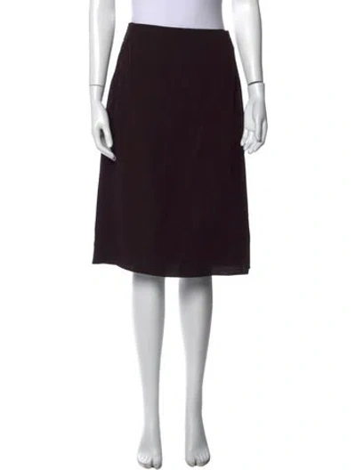 Pre-owned Akris Wool Midi Length Skirt In Black