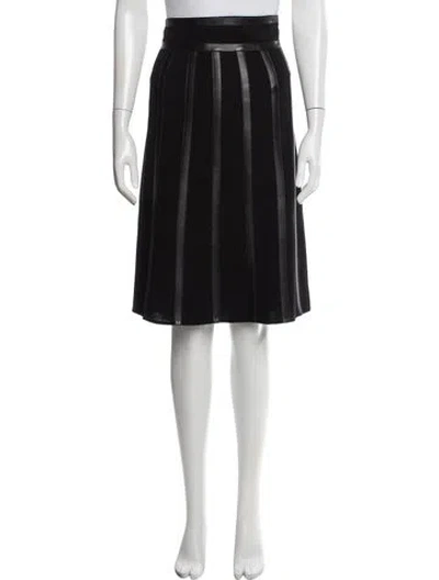 Pre-owned Akris Wool Midi Length Skirt In Black