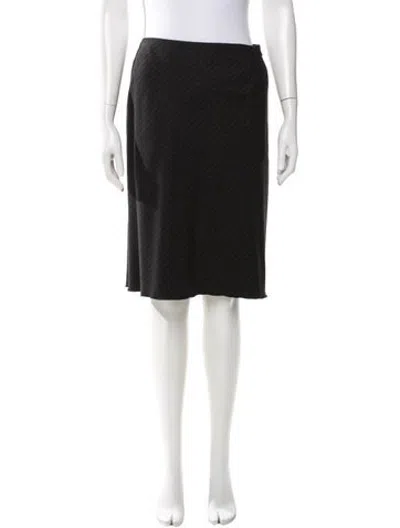 Pre-owned Akris Wool Midi Length Skirt In Black