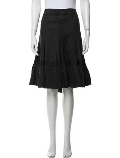 Pre-owned Akris Wool Midi Length Skirt In Blue
