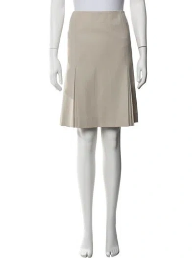 Pre-owned Akris Wool Midi Length Skirt In Brown