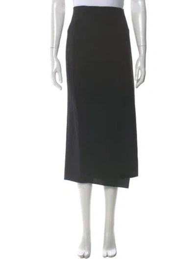 Pre-owned Akris Wool Midi Length Skirt In Gray