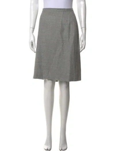 Pre-owned Akris Wool Midi Length Skirt In Grey