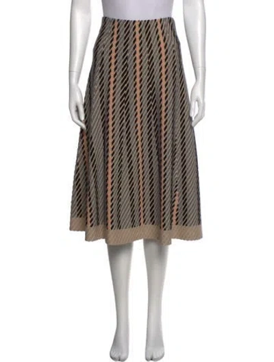 Pre-owned Akris Wool Midi Length Skirt In Neutral