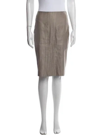 Pre-owned Akris Wool Midi Length Skirt In Neutrals