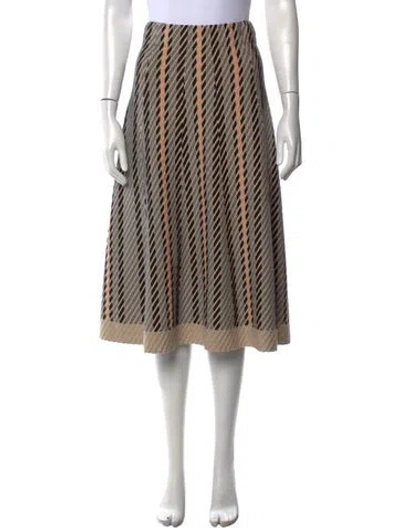 Pre-owned Akris Wool Midi Length Skirt In Neutrals