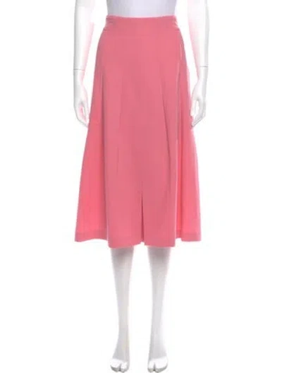 Pre-owned Akris Wool Midi Length Skirt In Pink
