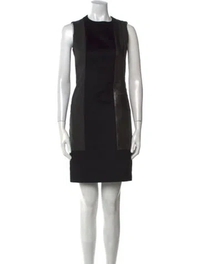 Pre-owned Akris Wool Mini Dress In Black