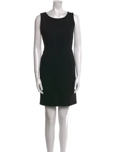 Pre-owned Akris Wool Mini Dress In Black