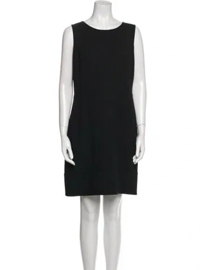 Pre-owned Akris Wool Mini Dress In Black