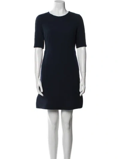 Pre-owned Akris Wool Mini Dress In Black