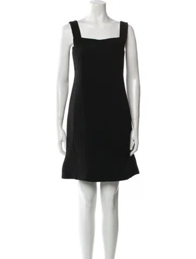 Pre-owned Akris Wool Mini Dress In Black