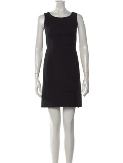 Pre-owned Akris Wool Mini Dress In Black