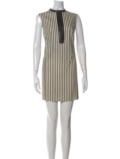 Pre-owned Akris Wool Mini Dress In Black