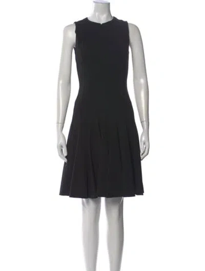 Pre-owned Akris Wool Mini Dress In Black