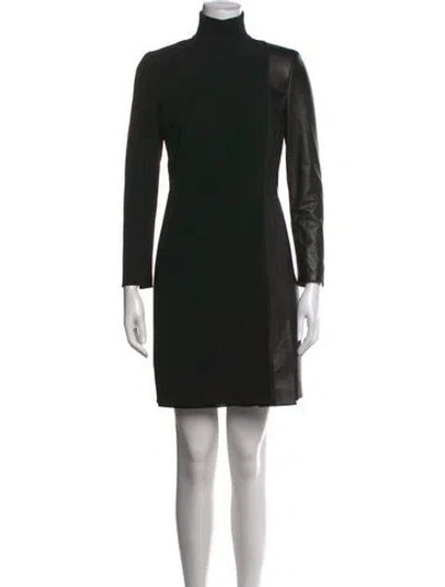 Pre-owned Akris Wool Mini Dress In Black