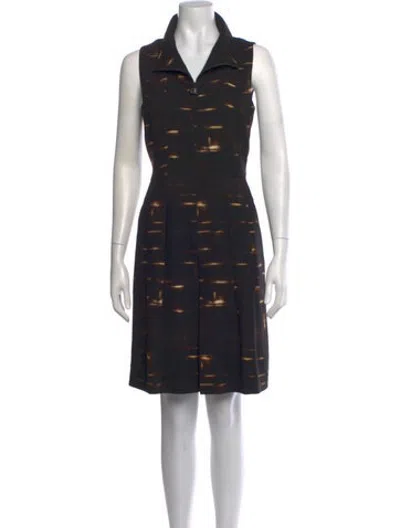 Pre-owned Akris Wool Mini Dress In Black