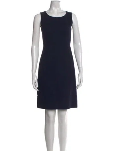 Pre-owned Akris Wool Mini Dress In Blue