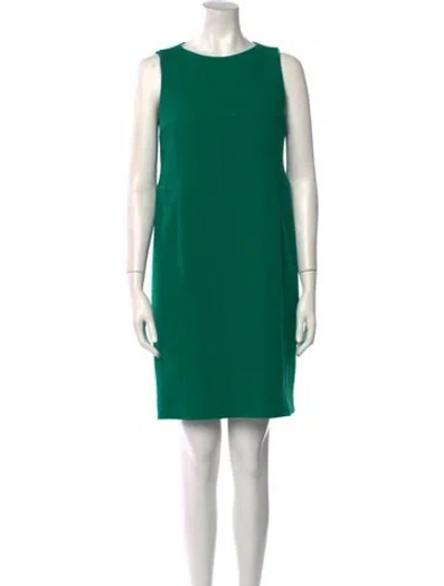 Pre-owned Akris Wool Mini Dress In Green