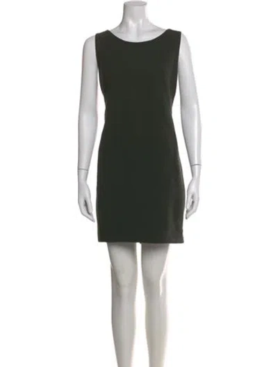 Pre-owned Akris Wool Mini Dress In Green