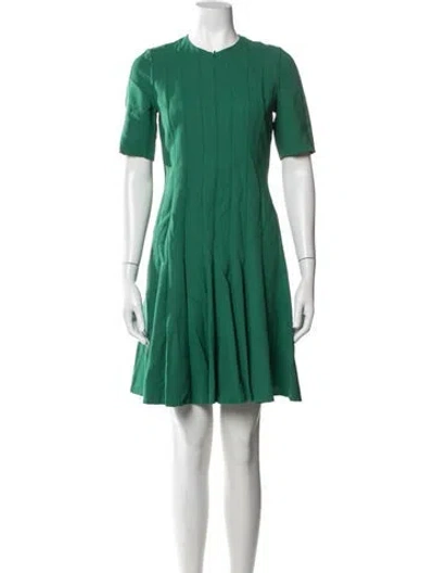 Pre-owned Akris Wool Mini Dress In Green