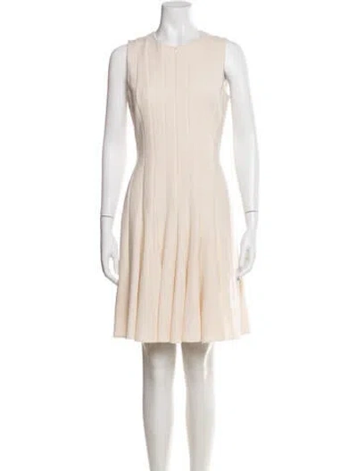 Pre-owned Akris Wool Mini Dress In Neutral