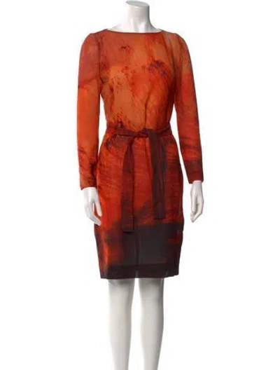 Pre-owned Akris Wool Mini Dress In Orange