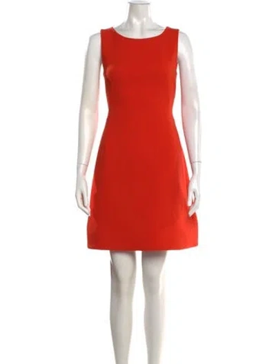 Pre-owned Akris Wool Mini Dress In Orange