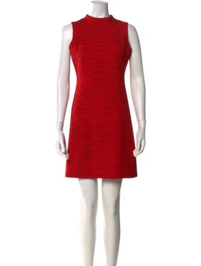 Pre-owned Akris Wool Mini Dress In Red