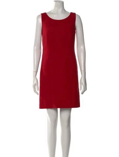 Pre-owned Akris Wool Mini Dress In Red